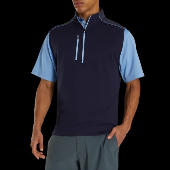 FootJoy Other - Footjoy Half-Zip Heather Blocked Vest Color Navy Size L (New)